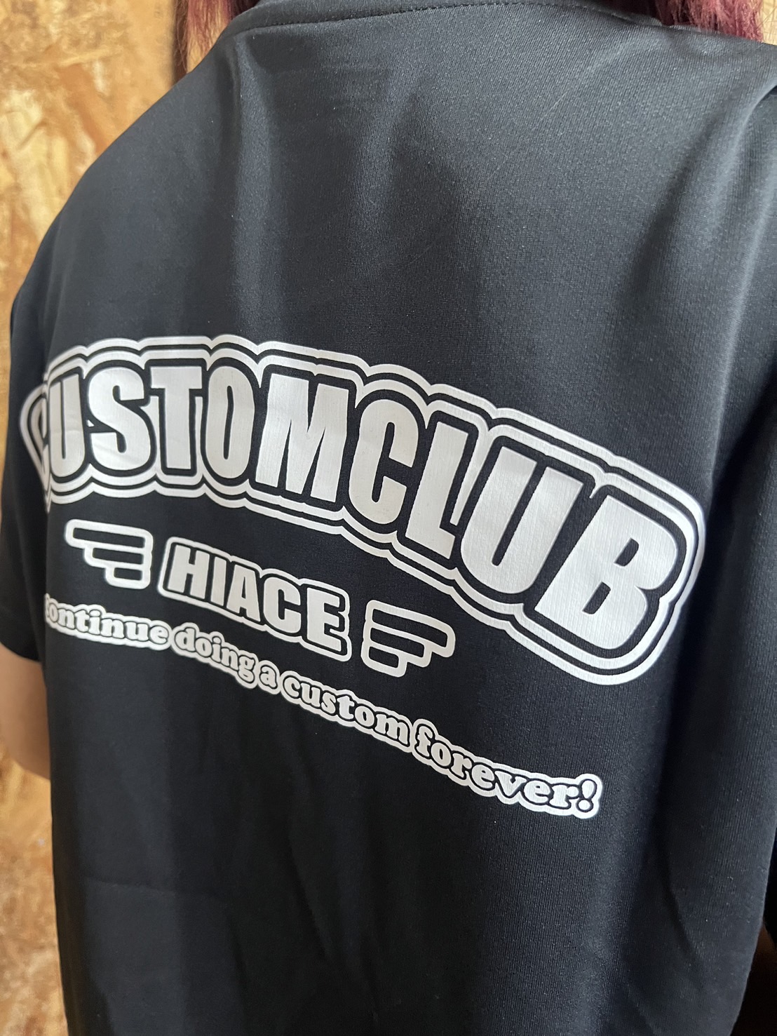 HCC　ナイロンポリＴシャツ　黒地ホワイト